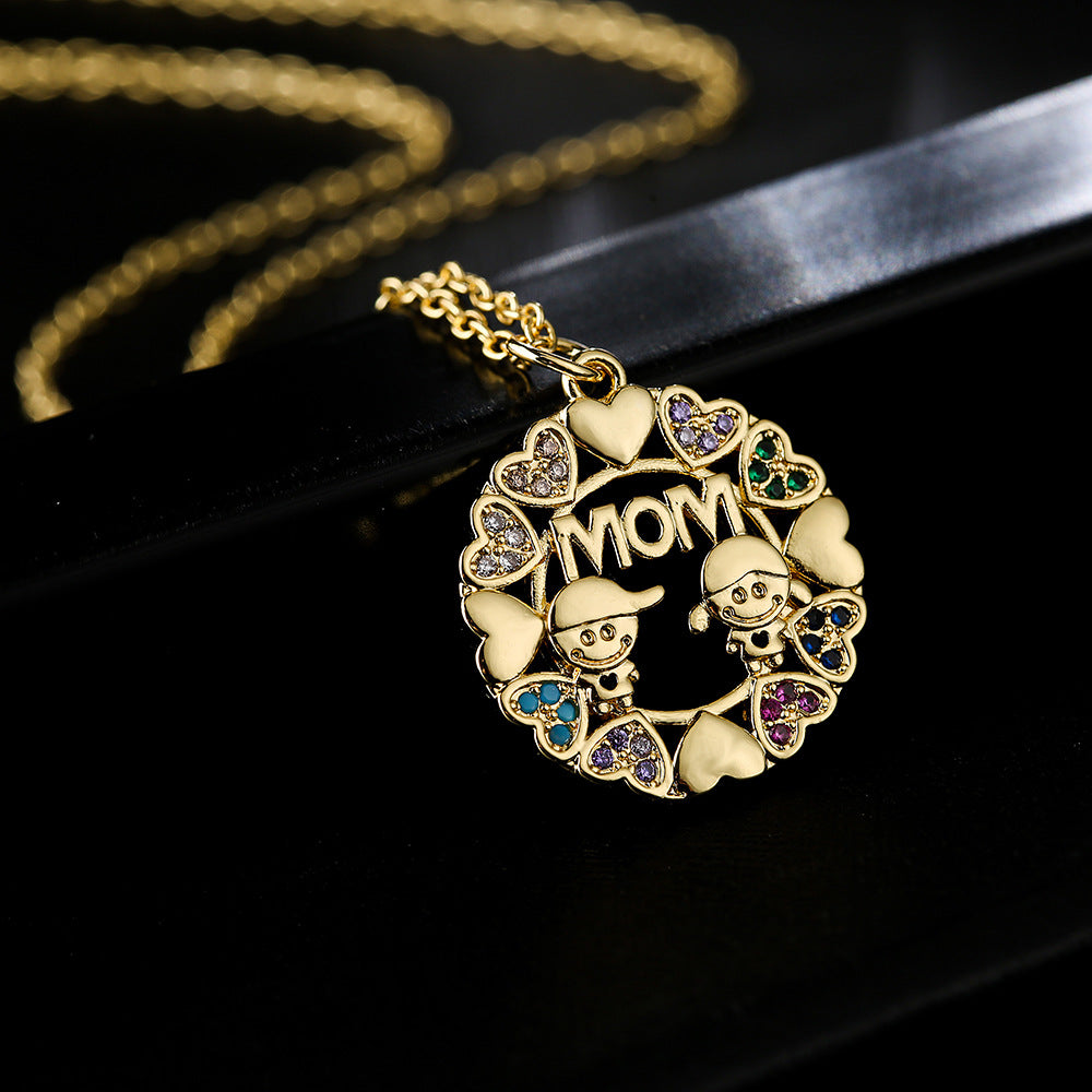 Wholesale Gold Plated Mother's Day Alloy Necklaces